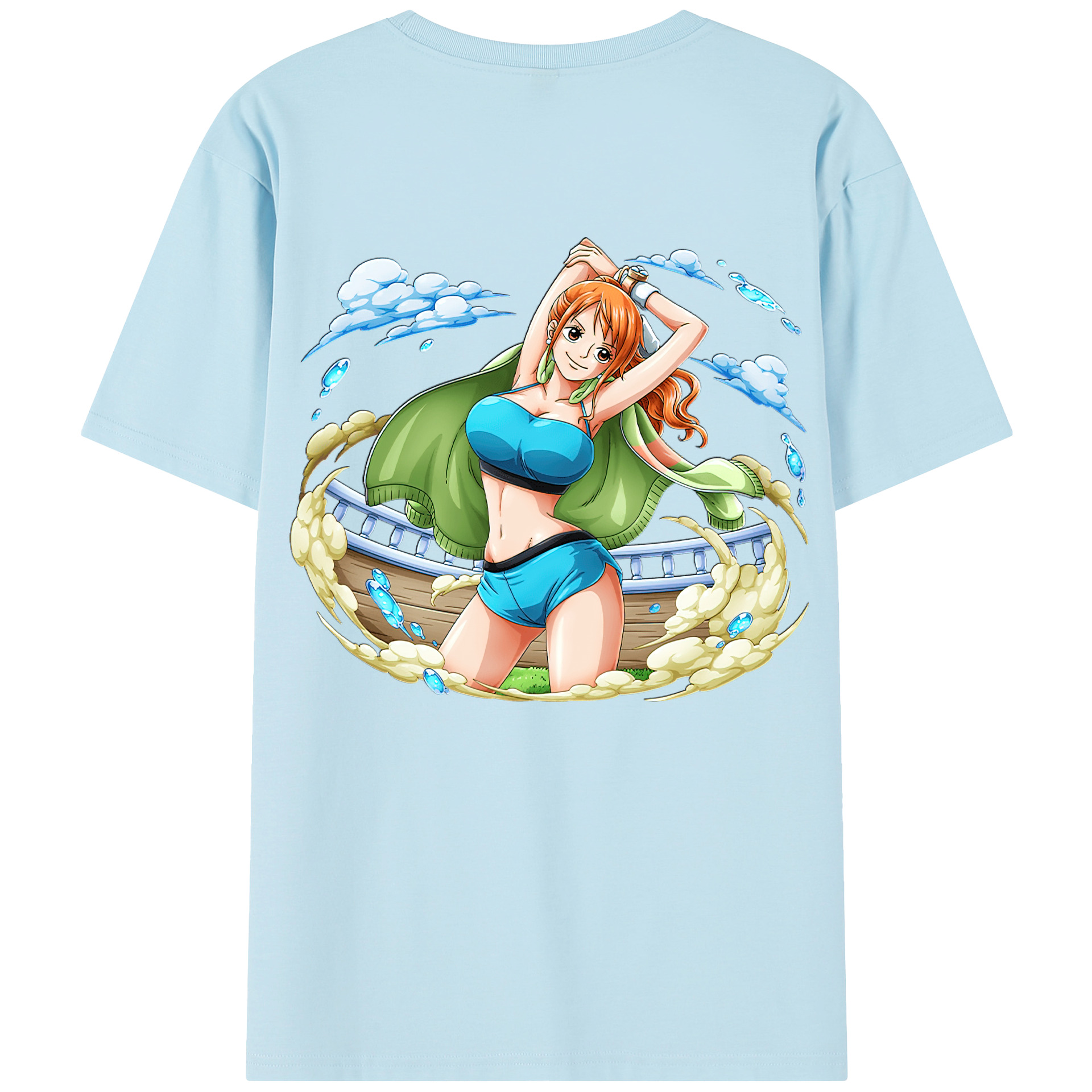 ワンピース ナミ ONE PIECE Nami 綿100％半袖Tシャツ（背面プリント）